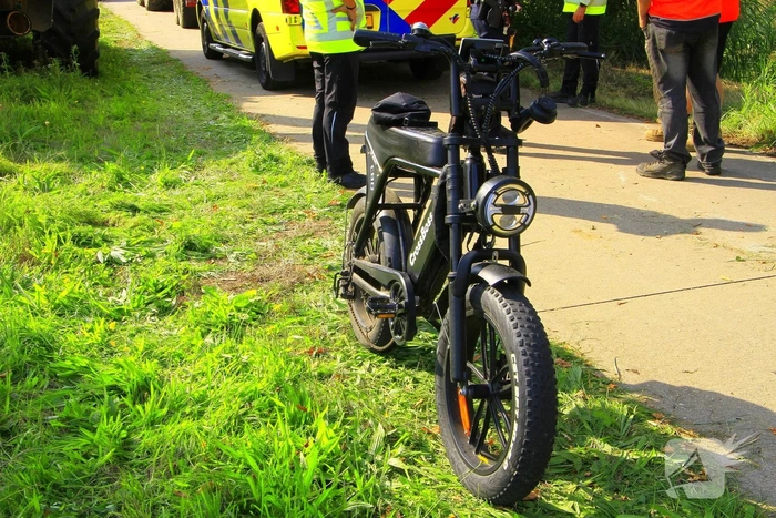 Fatbiker gewond bij aanrijding met landbouwvoertuigen