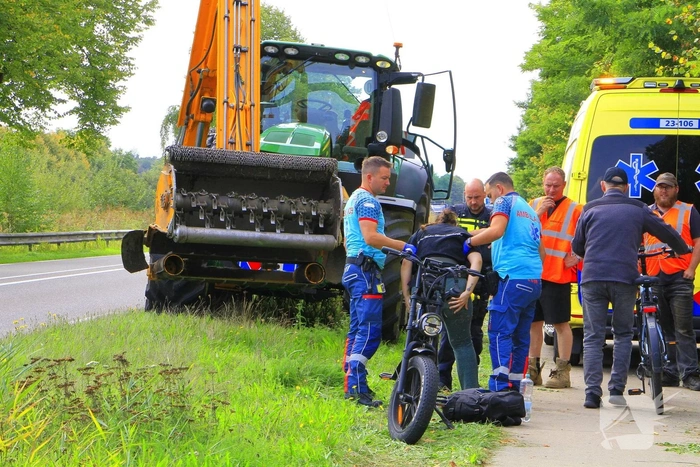 Fatbiker gewond bij aanrijding met landbouwvoertuigen