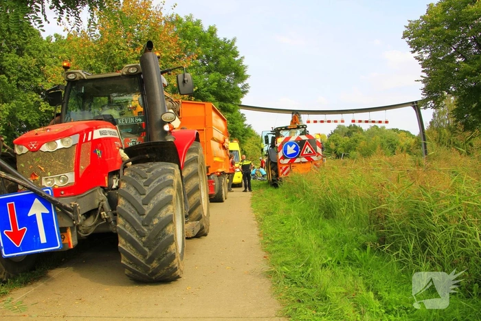 Fatbiker gewond bij aanrijding met landbouwvoertuigen