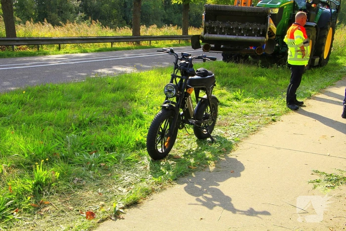 Fatbiker gewond bij aanrijding met landbouwvoertuigen