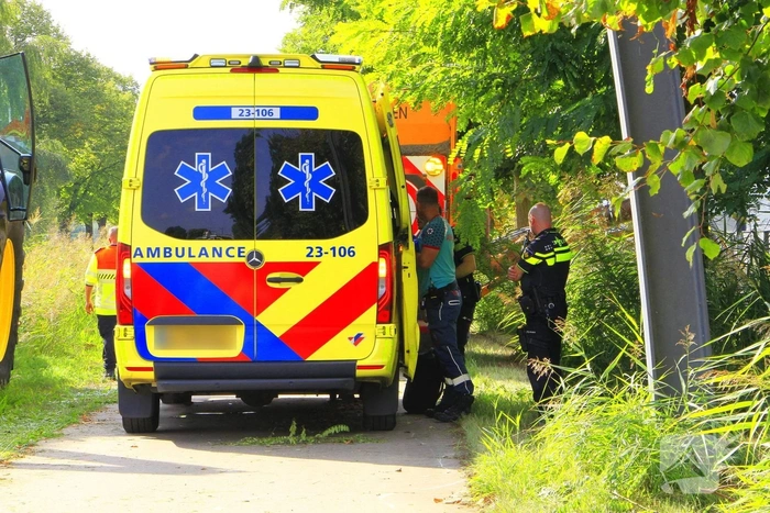 Fatbiker gewond bij aanrijding met landbouwvoertuigen