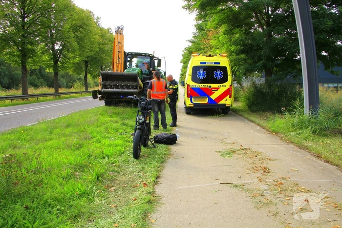 Fatbiker gewond bij aanrijding met landbouwvoertuigen