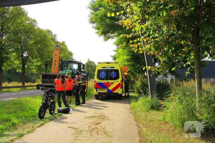 Fatbiker gewond bij aanrijding met landbouwvoertuigen