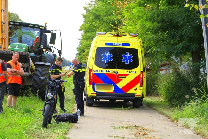 Fatbiker gewond bij aanrijding met landbouwvoertuigen