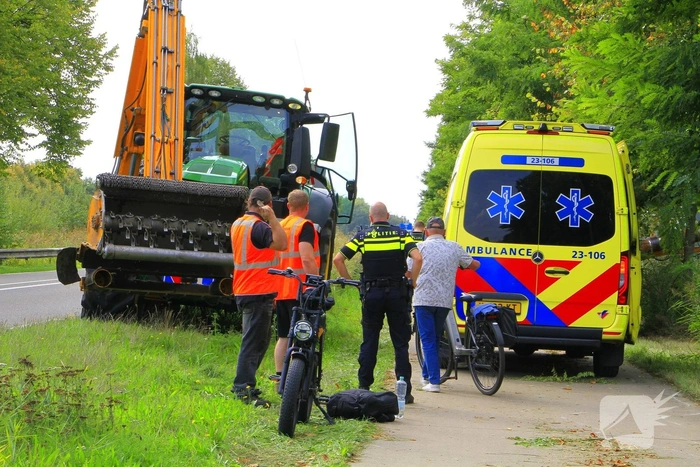 Fatbiker gewond bij aanrijding met landbouwvoertuigen