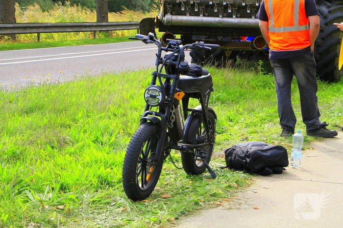 Fatbiker gewond bij aanrijding met landbouwvoertuigen