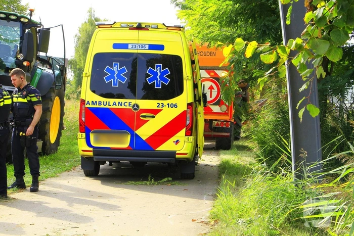 Fatbiker gewond bij aanrijding met landbouwvoertuigen