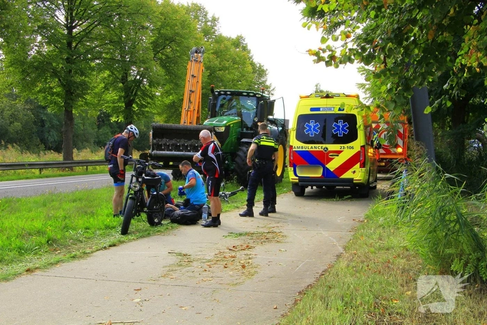 Fatbiker gewond bij aanrijding met landbouwvoertuigen