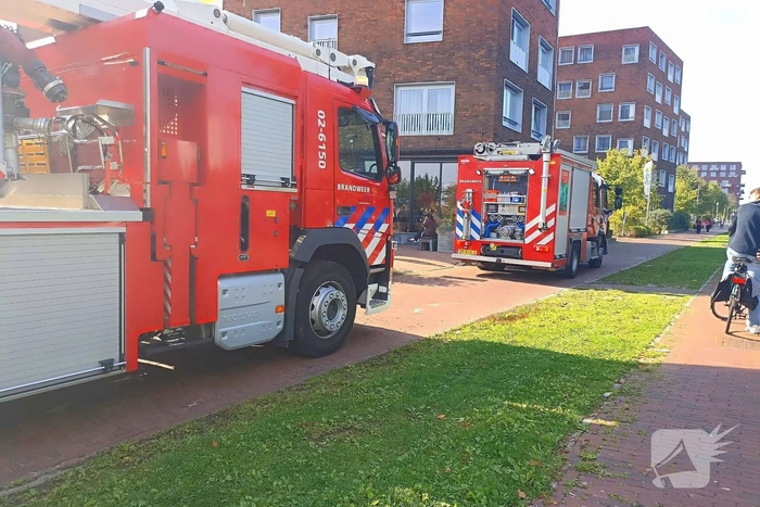 Airfryer vat vlam in flatgebouw