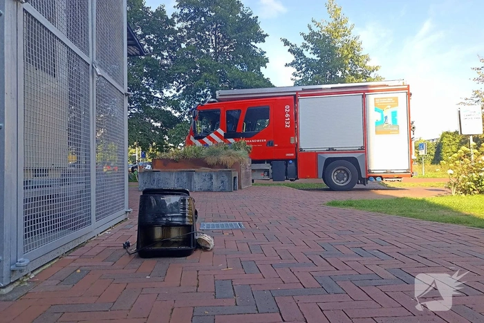 Airfryer vat vlam in flatgebouw