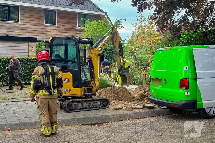 Gaslekkage tijdens graafwerkzaamheden