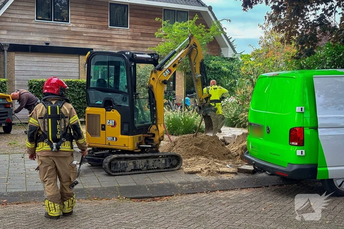 Gaslekkage tijdens graafwerkzaamheden