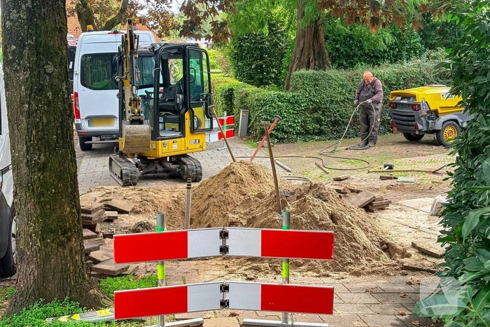 Gaslekkage tijdens graafwerkzaamheden