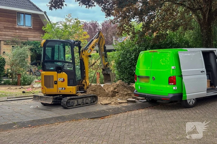 Gaslekkage tijdens graafwerkzaamheden