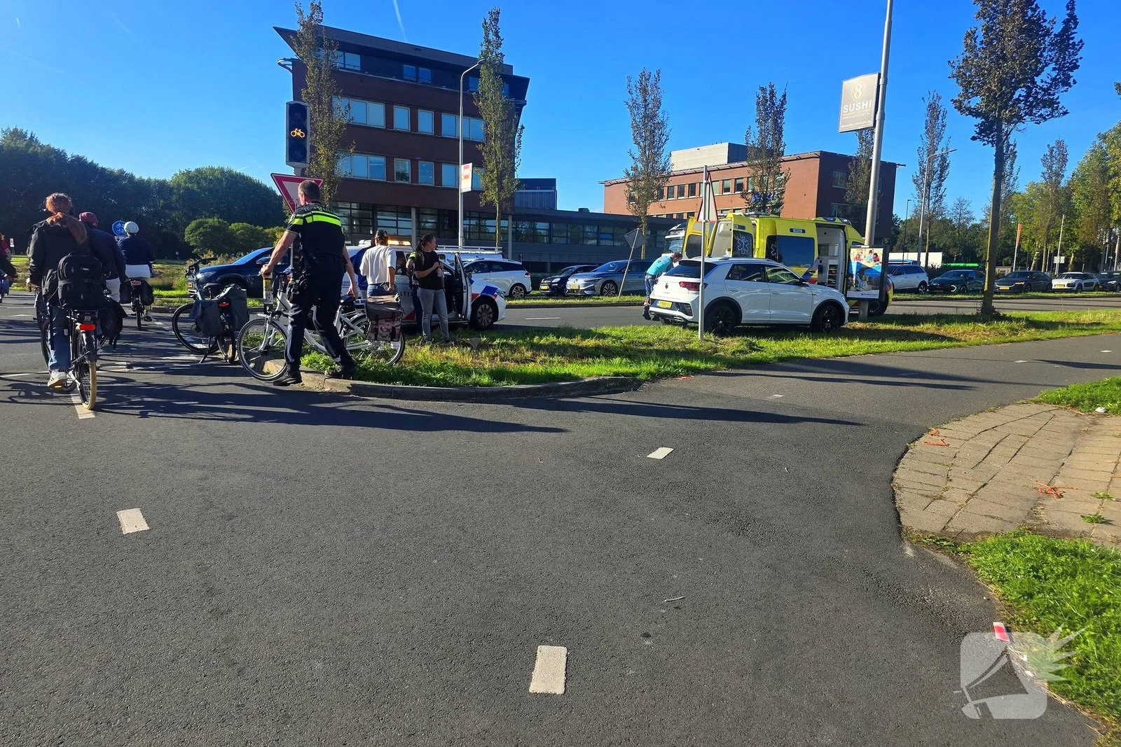 Fietster gewond na aanrijding met auto