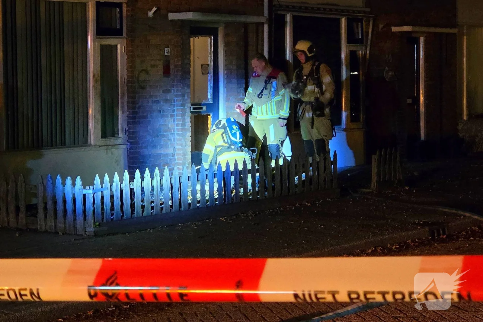 Brandweer controleert situatie na explosie