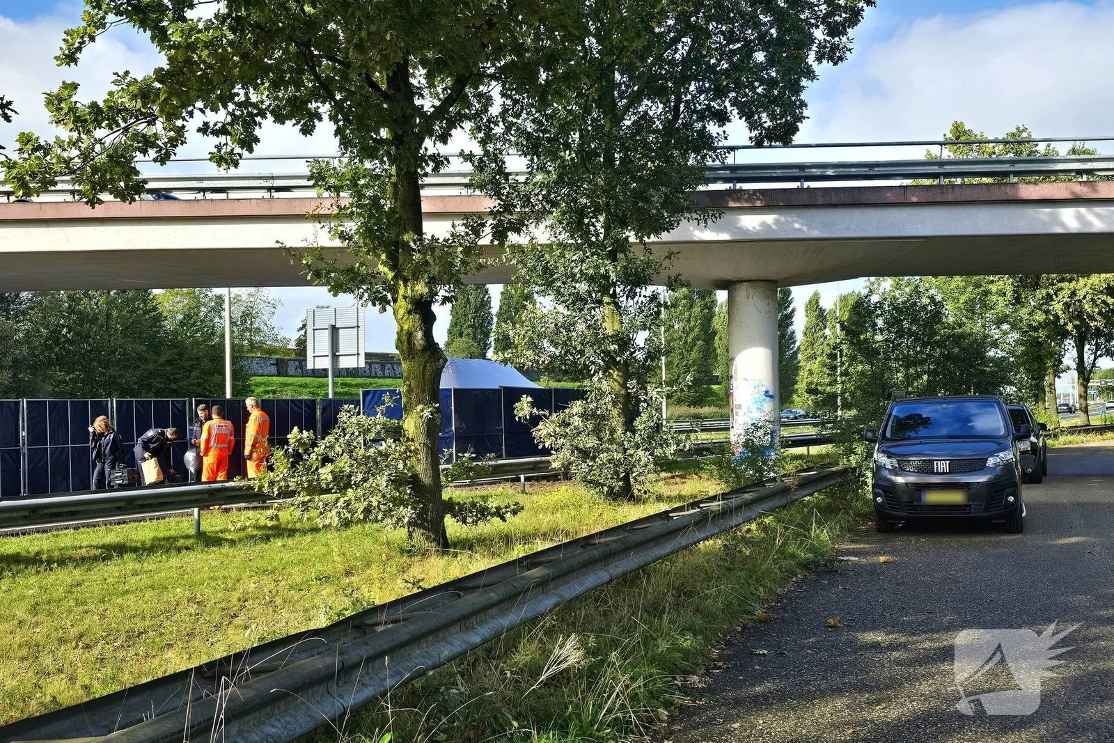 Snelweg deels afgesloten tijdens onderzoek naar ongeval