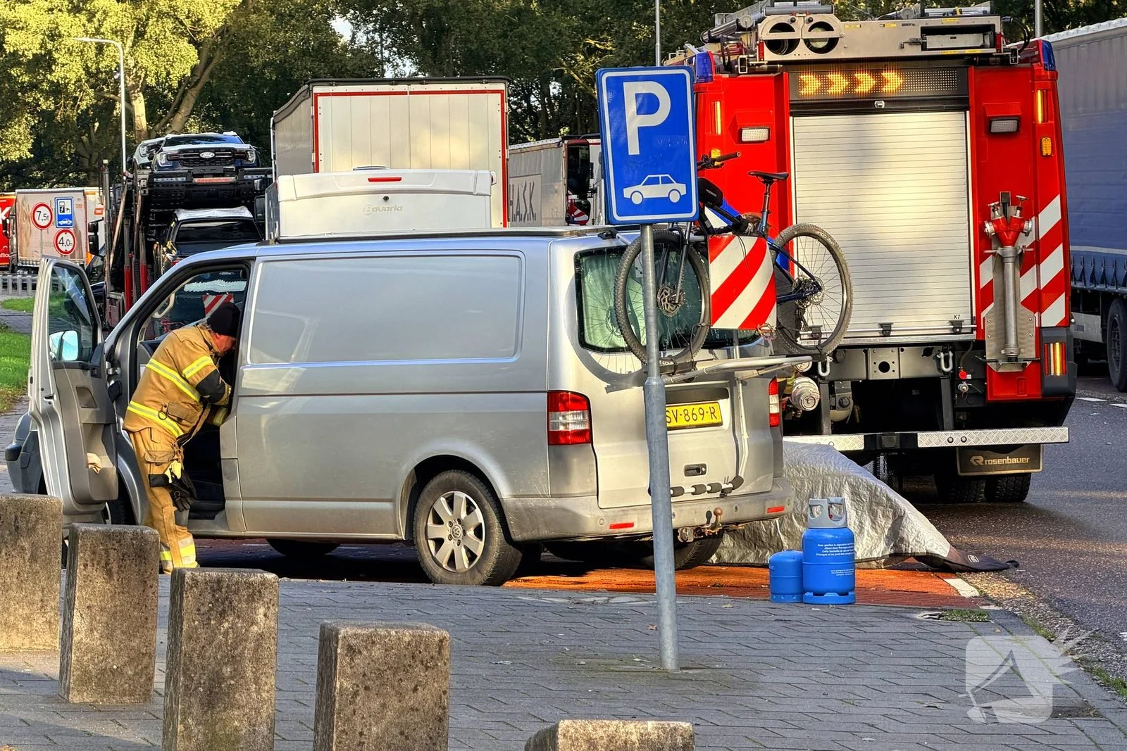 Brand door kortsluiting in accu