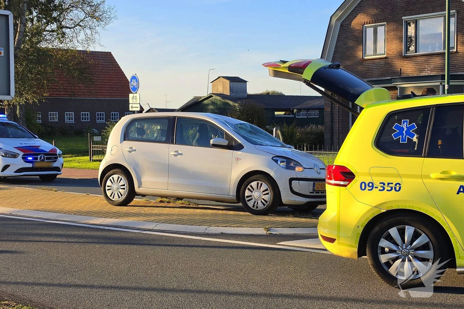 Fietser gewond bij aanrijding met auto