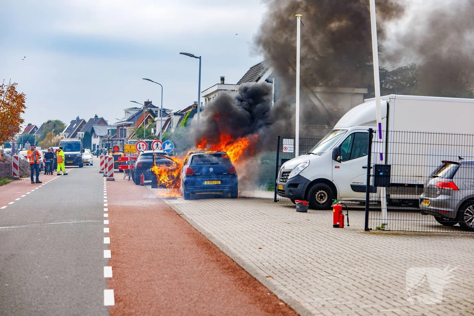 Brand in auto zorgt voor verkeershinder