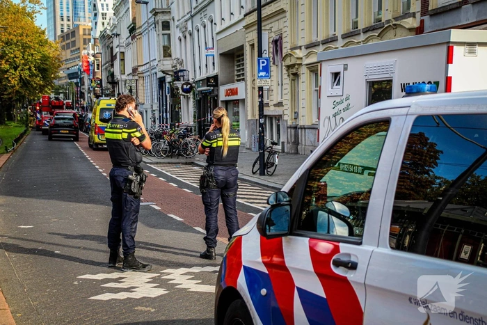 Omgeving afgezet door brand in gebouw