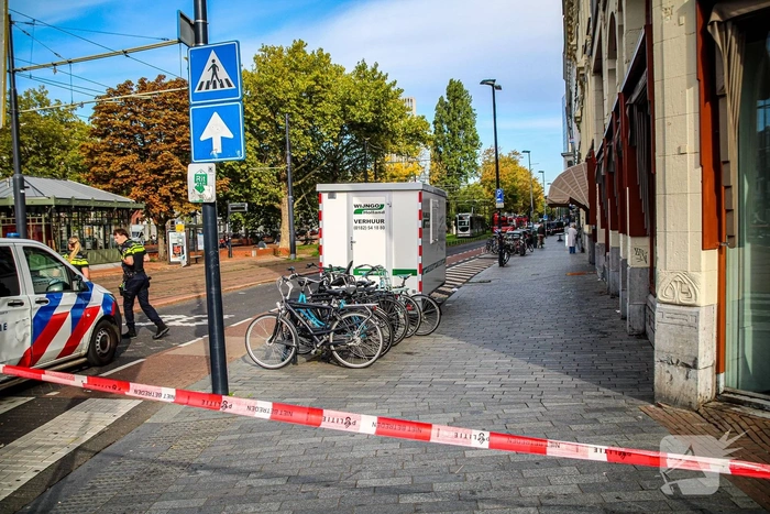 Omgeving afgezet door brand in gebouw