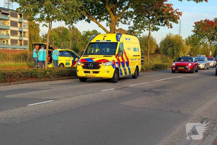 Lantaarnpaal omvergereden door bestuurster