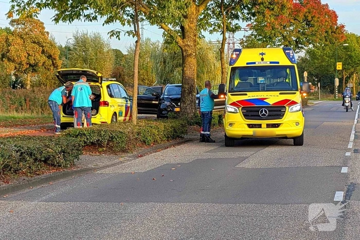 Lantaarnpaal omvergereden door bestuurster