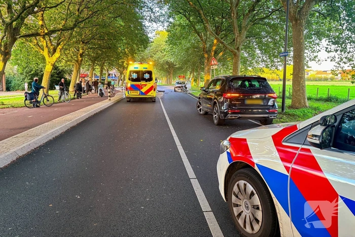 Voertuig botst tegen lantaarnpaal