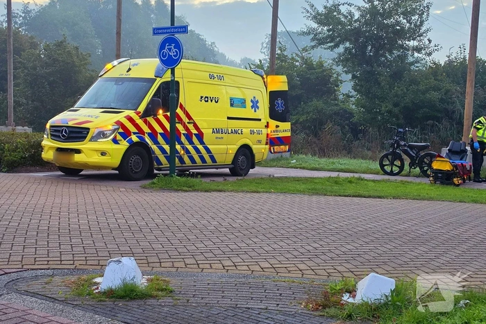 Botsing tussen fatbike en scooter