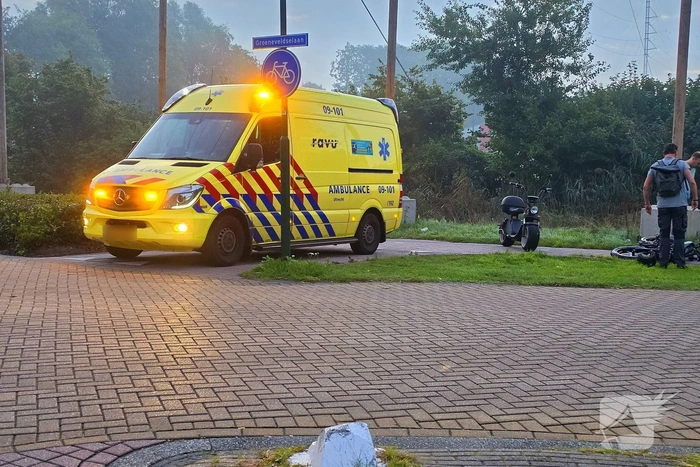 Botsing tussen fatbike en scooter