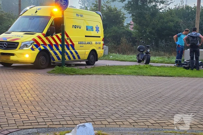 Botsing tussen fatbike en scooter
