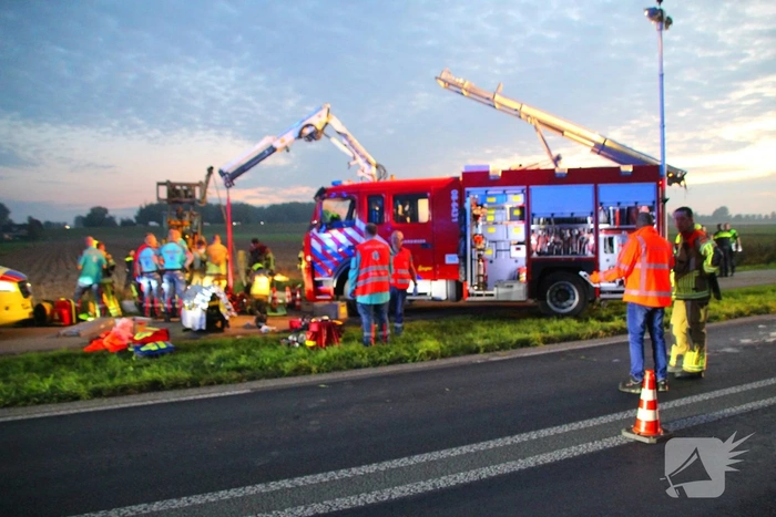 Enorme ravage na zwaar ongeval, meerdere traumahelikopters ingezet