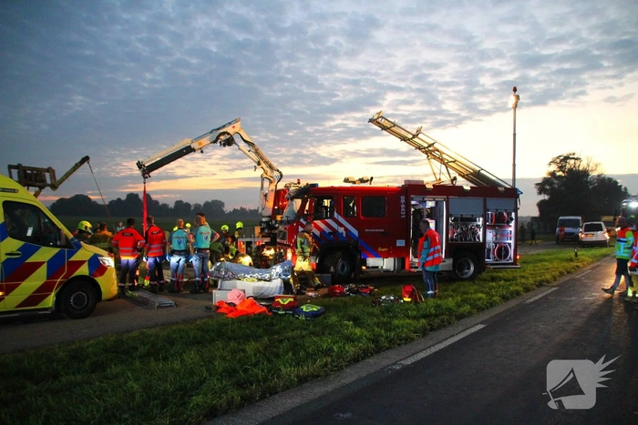 Enorme ravage na zwaar ongeval, meerdere traumahelikopters ingezet