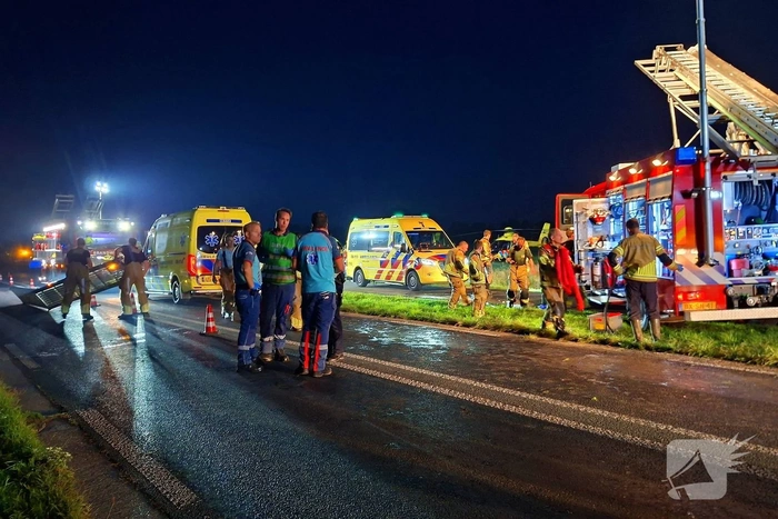 Enorme ravage na zwaar ongeval, meerdere traumahelikopters ingezet