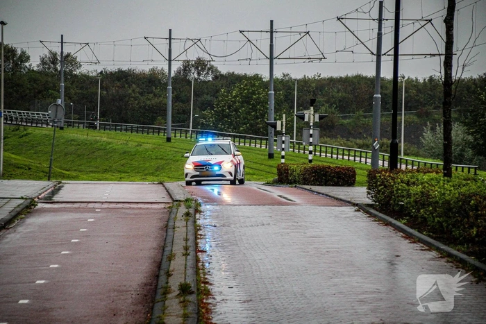 Aanrijding tussen tram en auto in Barendrecht