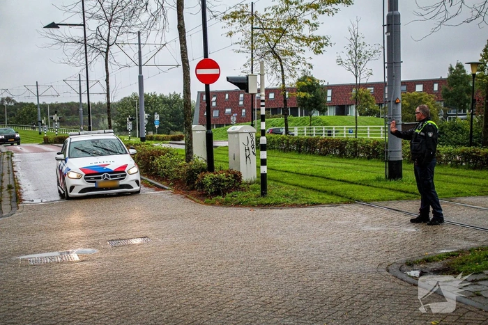 Aanrijding tussen tram en auto in Barendrecht