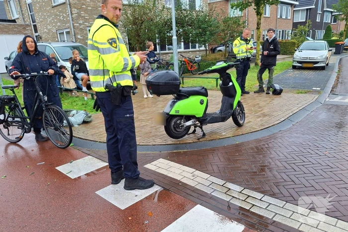 Fietser gewond bij aanrijding met scooter