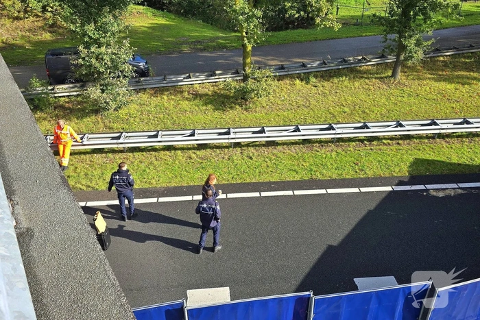 Snelweg deels afgesloten tijdens onderzoek naar ongeval