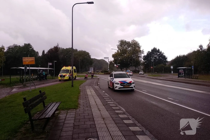 Motorrijder ten val door gladheid