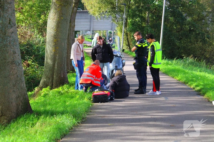 Ongeval tussen scooter en fietser met gewonden