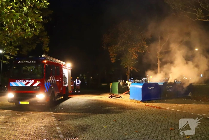 Containerbrand geblust na melding van voorbijgangers