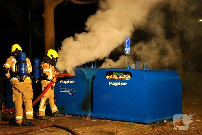Containerbrand geblust na melding van voorbijgangers