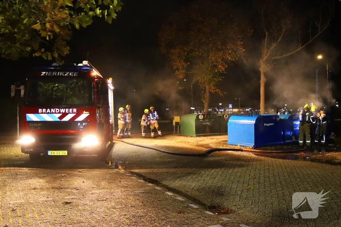 Containerbrand geblust na melding van voorbijgangers
