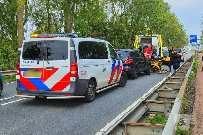 Ongeval tussen auto en bestelbus