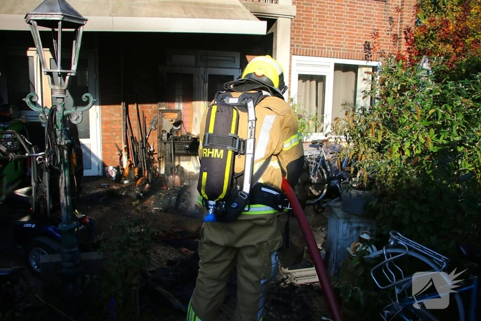 Explosie in achtertuin na vergeten sigaret