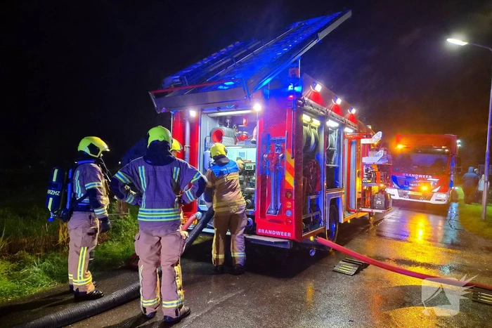 Brandweer ingezet vanwege brand in rietenkap