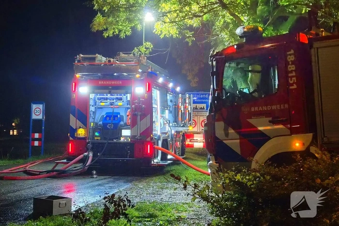 Brandweer ingezet vanwege brand in rietenkap