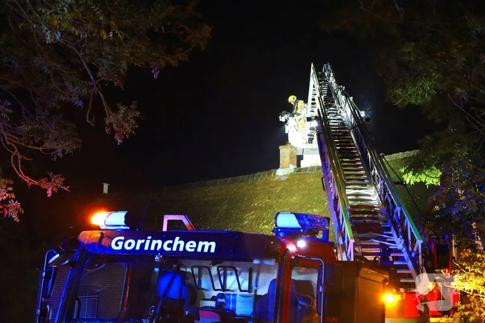 Brandweer ingezet vanwege brand in rietenkap