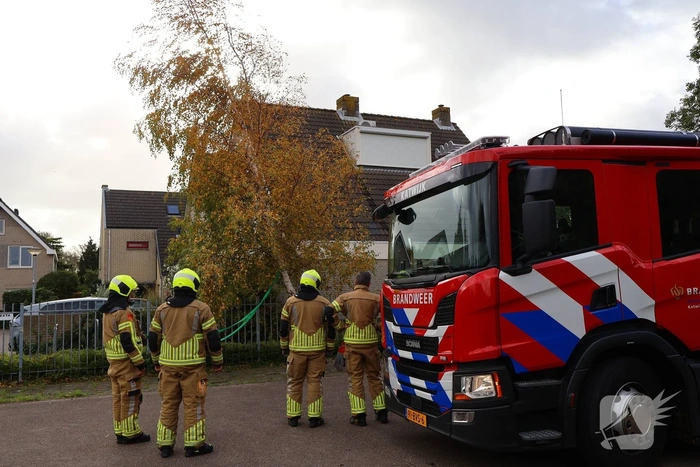Brandweer zaagt boom gecontroleerd om